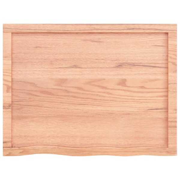 vidaXL Table Top Light Brown 31.5"x23.6"x(0.8"-2.4") Treated Solid Wood Oak - Image 4