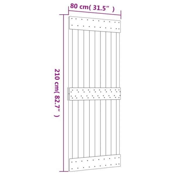 vidaXL Door NARVIK 31.5"x82.7" Solid Wood Pine - Image 9