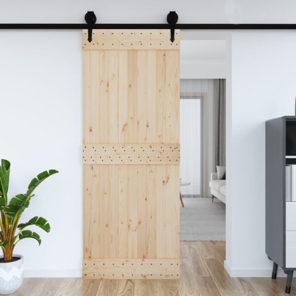 vidaXL Door NARVIK 35.4"x82.7" Solid Wood Pine