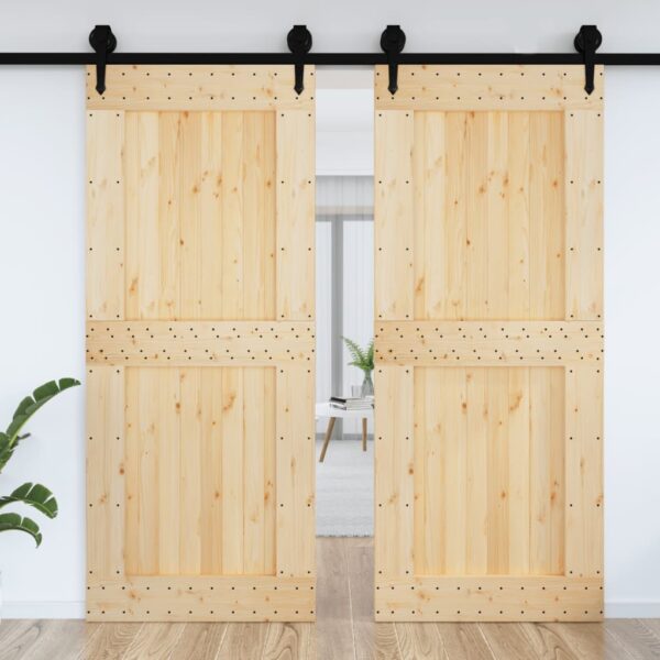 vidaXL Door NARVIK 37.4"x82.7" Solid Wood Pine - Image 3