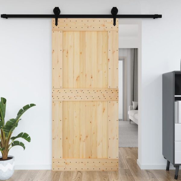 vidaXL Door NARVIK 39.4"x82.7" Solid Wood Pine