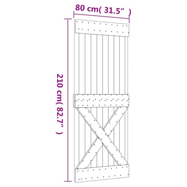 vidaXL Door NARVIK 31.5"x82.7" Solid Wood Pine - Image 9