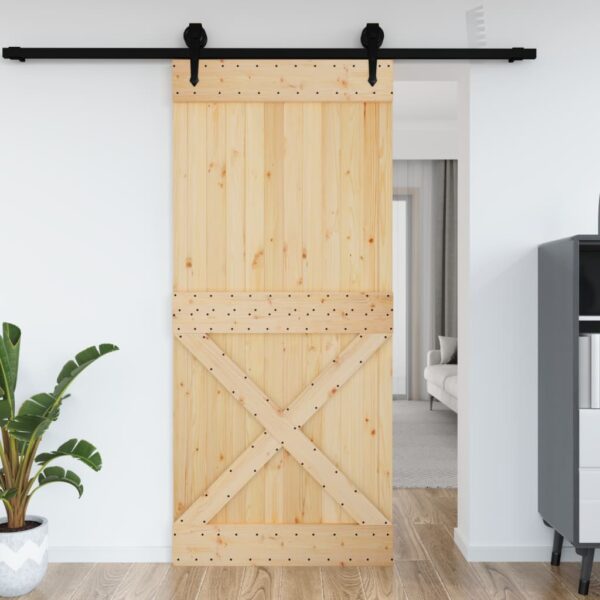 vidaXL Door NARVIK 39.4"x82.7" Solid Wood Pine