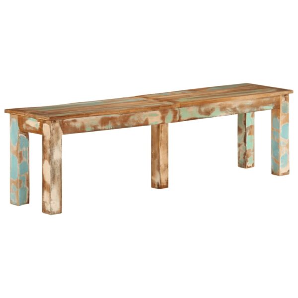 vidaXL Bench 63"x13.8"x18.1" Solid Reclaimed Wood - Image 10