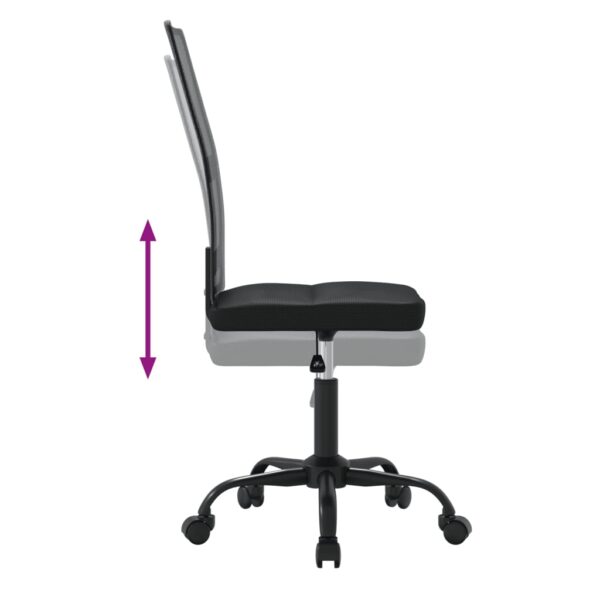 vidaXL Office Chair Black Mesh Fabric - Image 6