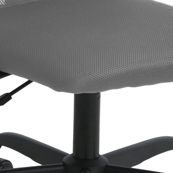 vidaXL Office Chair Gray Mesh Fabric and Faux Leather - Image 7