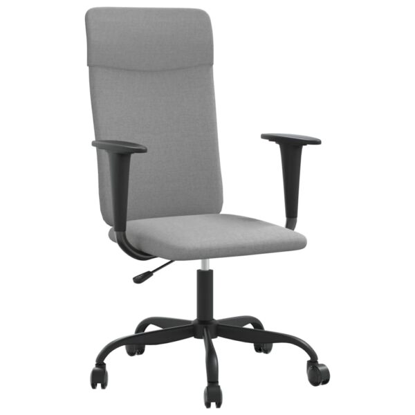 vidaXL Office Chair Light Gray Fabric - Image 2