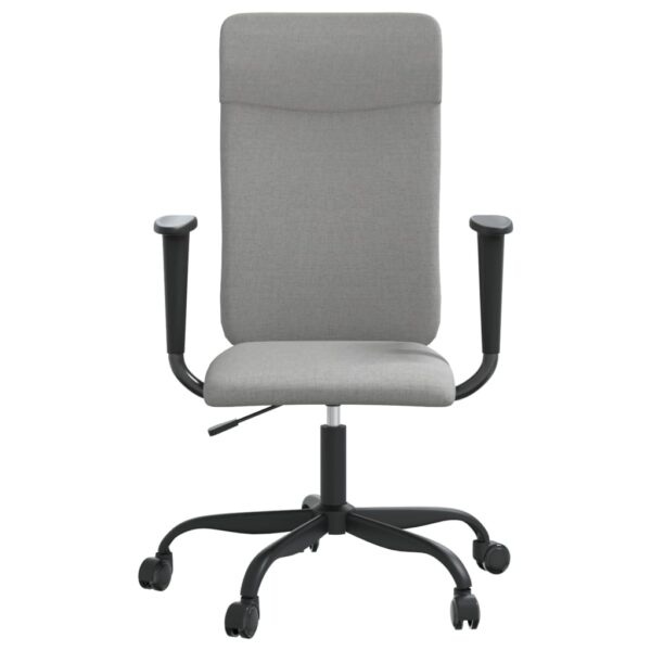 vidaXL Office Chair Light Gray Fabric - Image 3