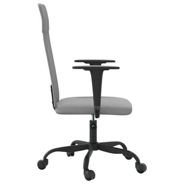 vidaXL Office Chair Light Gray Fabric - Image 4