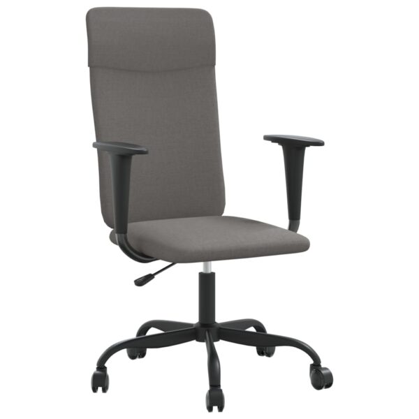 vidaXL Office Chair Dark Gray Fabric - Image 2