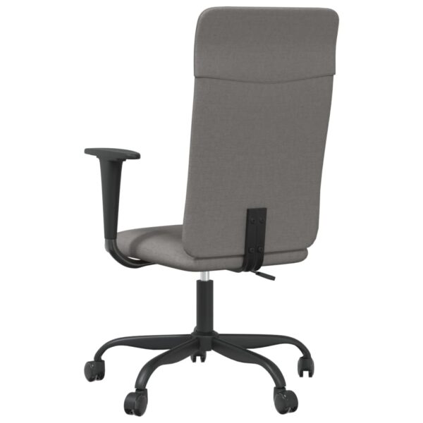 vidaXL Office Chair Dark Gray Fabric - Image 5