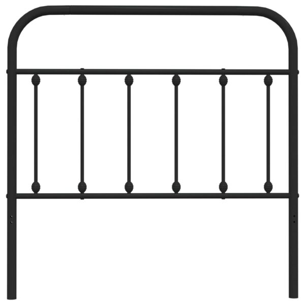 vidaXL Metal Headboard Black 39.4" - Image 4