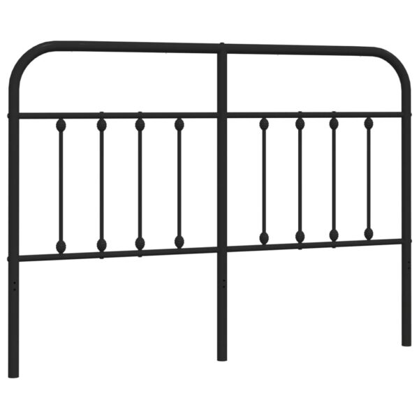 vidaXL Metal Headboard Black 53.1" - Image 2