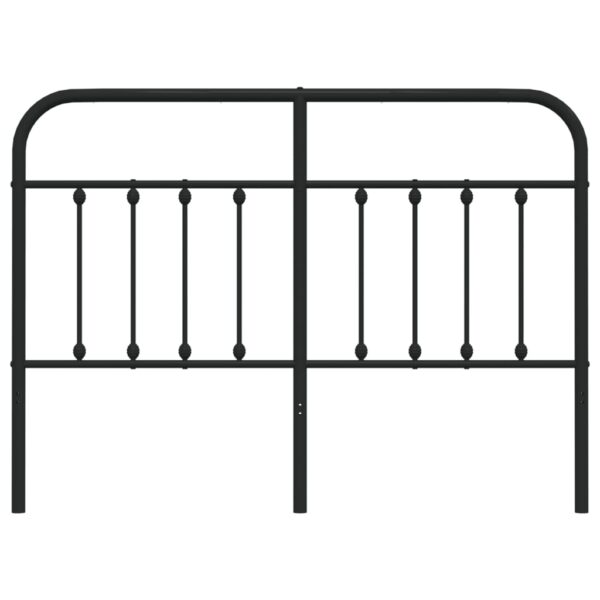 vidaXL Metal Headboard Black 53.1" - Image 4