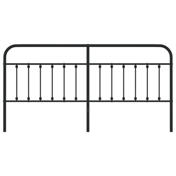 vidaXL Metal Headboard Black 76" - Image 4