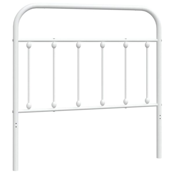 vidaXL Metal Headboard White 39.4" - Image 2