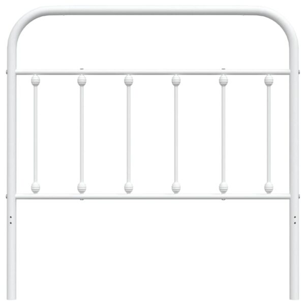 vidaXL Metal Headboard White 39.4" - Image 4