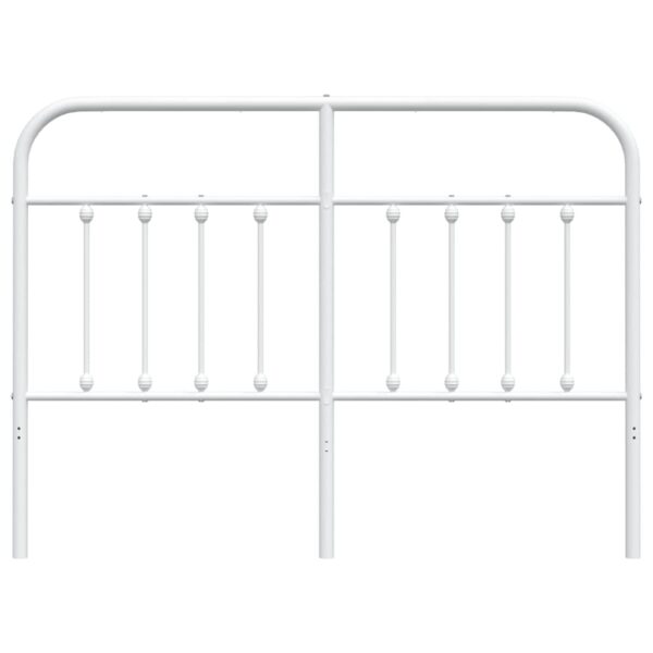 vidaXL Metal Headboard White 53.1" - Image 4