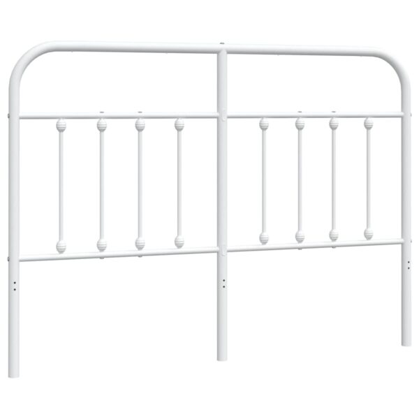 vidaXL Metal Headboard White 59.1" - Image 2