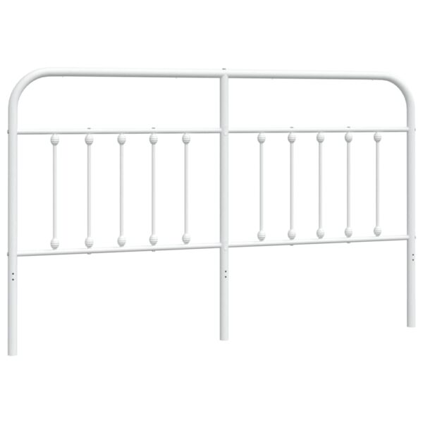 vidaXL Metal Headboard White 70.9" - Image 2