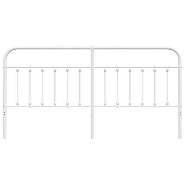 vidaXL Metal Headboard White 76" - Image 4