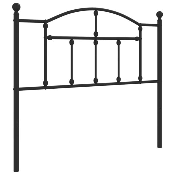 vidaXL Metal Headboard Black 39.4" - Image 2