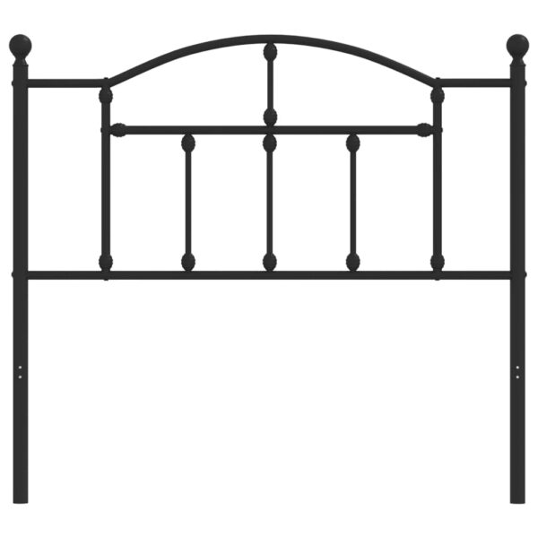 vidaXL Metal Headboard Black 39.4" - Image 3