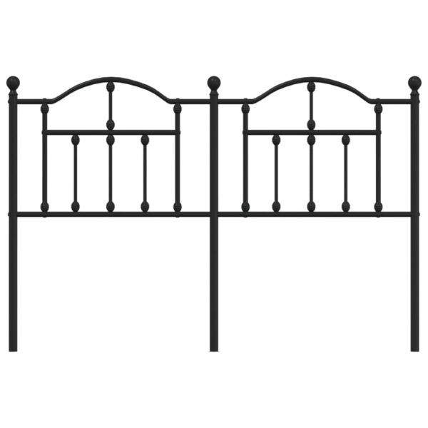 vidaXL Metal Headboard Black 53.1" - Image 3