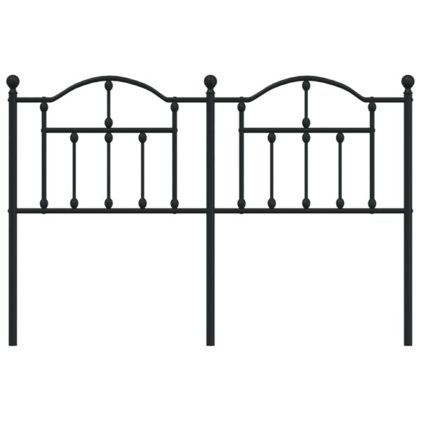 vidaXL Metal Headboard Black 59.1" - Image 3