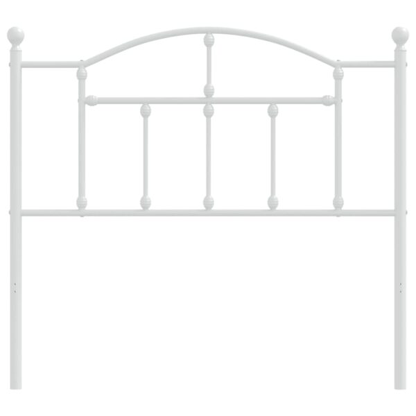 vidaXL Metal Headboard White 39.4" - Image 3