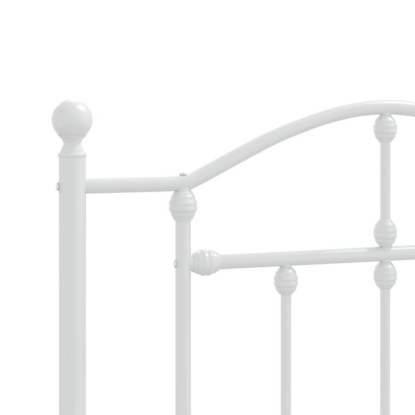 vidaXL Metal Headboard White 39.4" - Image 5