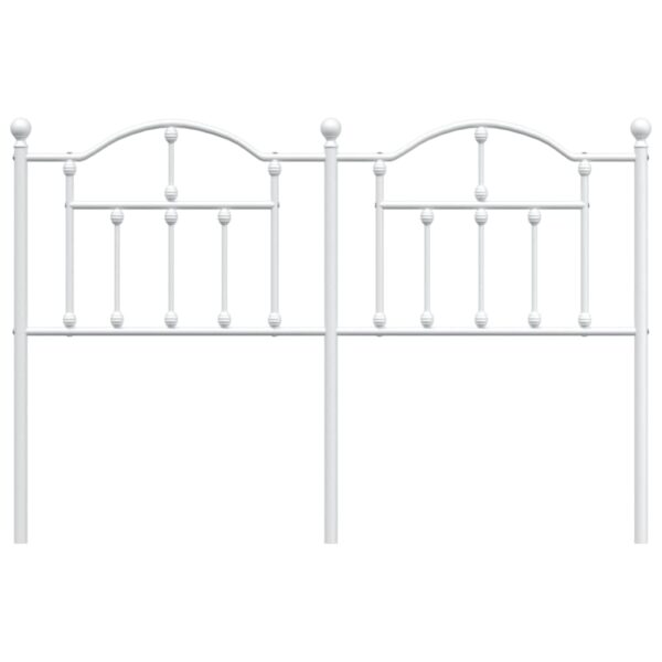 vidaXL Metal Headboard White 59.1" - Image 3