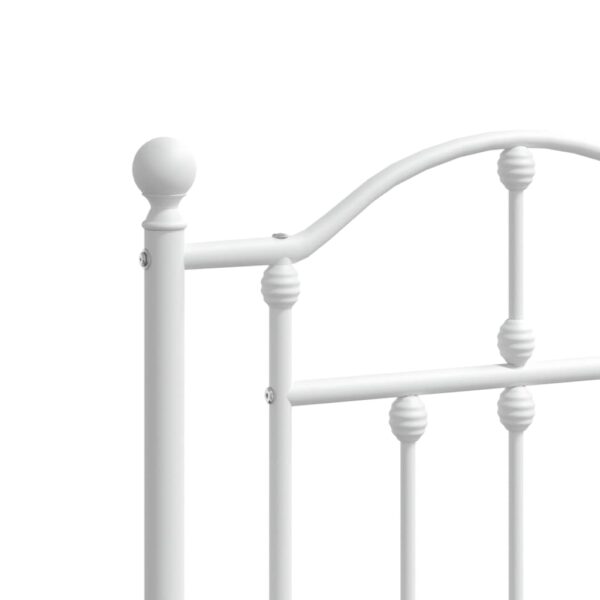 vidaXL Metal Headboard White 59.1" - Image 5