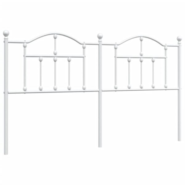 vidaXL Metal Headboard White 70.9" - Image 2