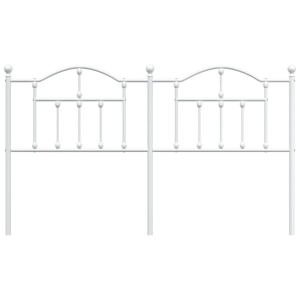 vidaXL Metal Headboard White 70.9" - Image 3