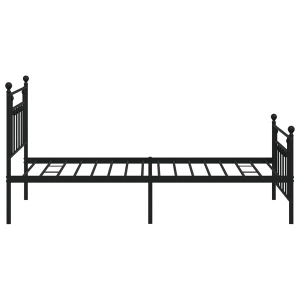 vidaXL Metal Bed Frame with Headboard and Footboard Black 39.4"x78.7" - Image 7