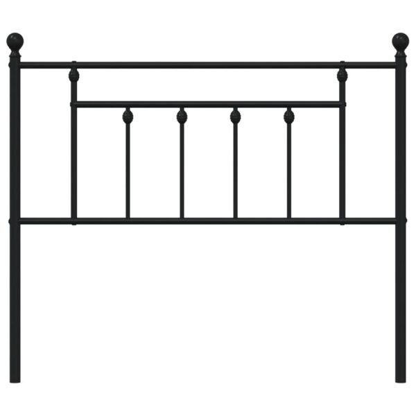 vidaXL Metal Headboard Black 39.4" - Image 4