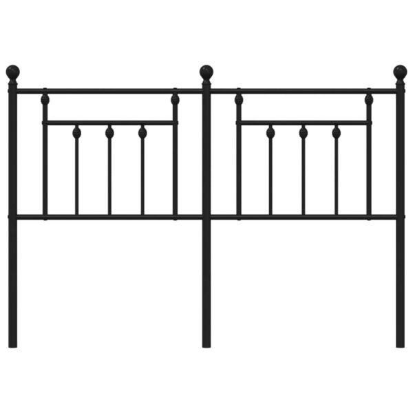 vidaXL Metal Headboard Black 53.1" - Image 4