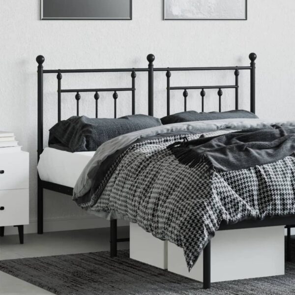 vidaXL Metal Headboard Black 59.1" - Image 3