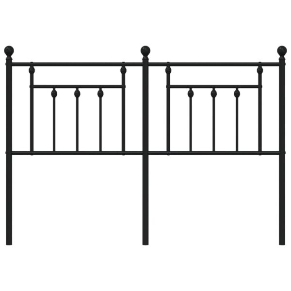 vidaXL Metal Headboard Black 59.1" - Image 4