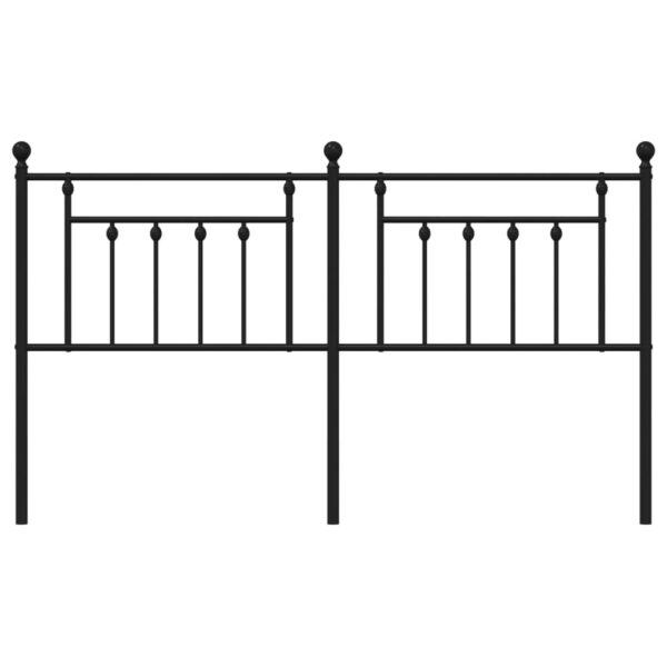 vidaXL Metal Headboard Black 70.9" - Image 4