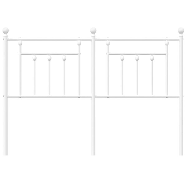 vidaXL Metal Headboard White 53.1" - Image 4