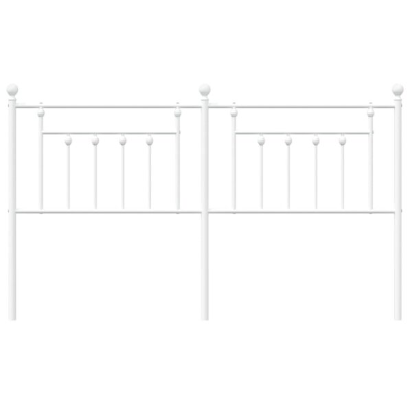 vidaXL Metal Headboard White 70.9" - Image 4