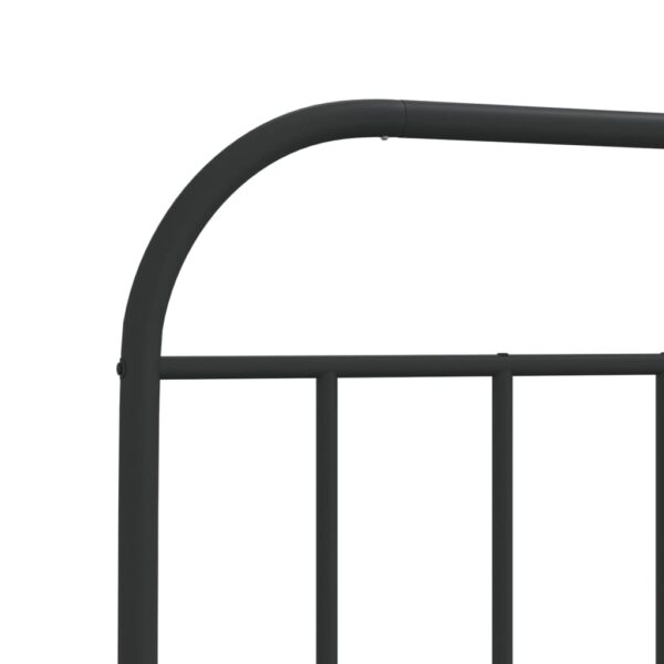 vidaXL Metal Bed Frame with Headboard and Footboard Black 39.4"x78.7" - Image 9