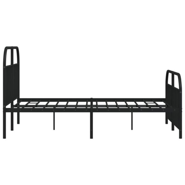 vidaXL Metal Bed Frame with Headboard and Footboard Black 59.8"x78.7" - Image 7