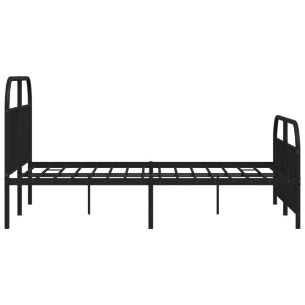 vidaXL Metal Bed Frame with Headboard&Footboard Black 72"x83.9" California King - Image 7