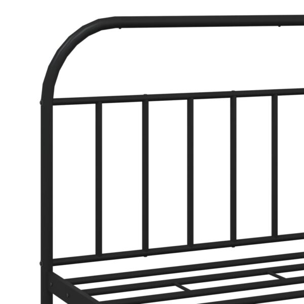 vidaXL Metal Bed Frame with Headboard&Footboard Black 72"x83.9" California King - Image 9