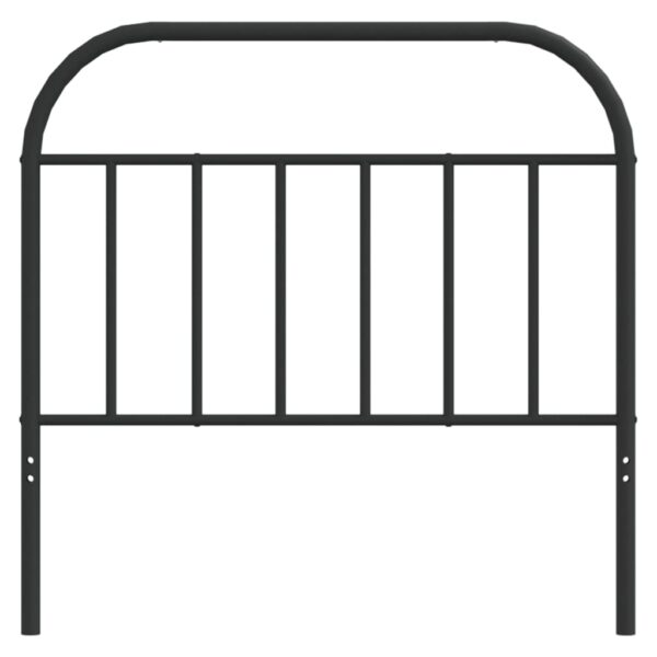 vidaXL Metal Headboard Black 39.4" - Image 4