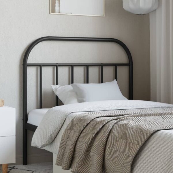 vidaXL Metal Headboard Black 39.4"