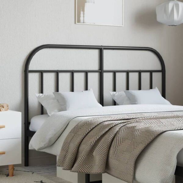 vidaXL Metal Headboard Black 59.1"